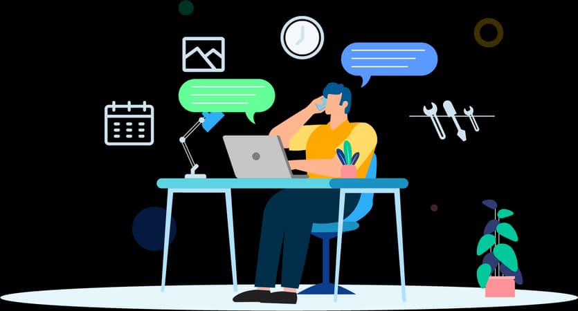 Help Desk Support Illustration